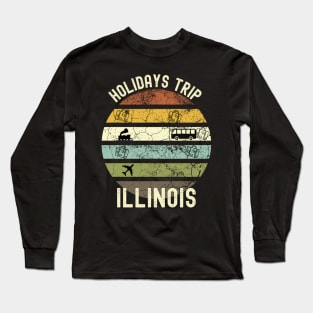 Holidays Trip To Illinois, Family Trip To Illinois, Road Trip to Illinois, Family Reunion in Illinois, Holidays in Illinois, Vacation in Long Sleeve T-Shirt